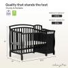 imageDream On Me Casco 3in1 Mini Convertible Baby Crib ampamp Changer with Storage in White Pinewood GreenGuard Gold ampamp JPMA 1 Mattress Pad 3 Mattress Heights Converts to Mini Day ampamp TwinSize BedBlack
