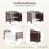 imageDream On Me Casco 3in1 Mini Convertible Baby Crib ampamp Changer with Storage in White Pinewood GreenGuard Gold ampamp JPMA 1 Mattress Pad 3 Mattress Heights Converts to Mini Day ampamp TwinSize BedEspresso