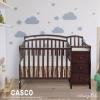 imageDream On Me Casco 3in1 Mini Convertible Baby Crib ampamp Changer with Storage in White Pinewood GreenGuard Gold ampamp JPMA 1 Mattress Pad 3 Mattress Heights Converts to Mini Day ampamp TwinSize BedEspresso