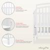 imageDream On Me Casco 3in1 Mini Convertible Baby Crib ampamp Changer with Storage in White Pinewood GreenGuard Gold ampamp JPMA 1 Mattress Pad 3 Mattress Heights Converts to Mini Day ampamp TwinSize BedWhite