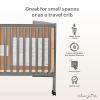 imageDream On Me FullSize 2in1 Folding Baby Crib in Natural GreenGuard Gold ampamp JPMA Portable Patented Quick Folding System Strong Wheels 2 Adjustable Mattress HeightsSteel Grey