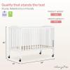 imageDream On Me FullSize 2in1 Folding Baby Crib in Natural GreenGuard Gold ampamp JPMA Portable Patented Quick Folding System Strong Wheels 2 Adjustable Mattress HeightsWhite
