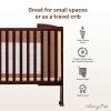 imageDream On Me FullSize 2in1 Folding Baby Crib in Natural GreenGuard Gold ampamp JPMA Portable Patented Quick Folding System Strong Wheels 2 Adjustable Mattress HeightsEspresso