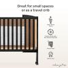 imageDream On Me FullSize 2in1 Folding Baby Crib in Natural GreenGuard Gold ampamp JPMA Portable Patented Quick Folding System Strong Wheels 2 Adjustable Mattress HeightsBlack