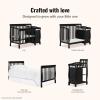 imageDream On Me Jayden 4in1 Mini Convertible Baby Crib and Changer in Seagrass Greenguard Gold Certified NonToxic Finish New Zealand Pinewood 1quot Mattress PadBlack