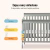 imageDream On Me Jayden 4in1 Mini Convertible Baby Crib and Changer in Seagrass Greenguard Gold Certified NonToxic Finish New Zealand Pinewood 1quot Mattress PadSeagrass