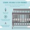 imageDream On Me Jayden 4in1 Mini Convertible Baby Crib and Changer in Seagrass Greenguard Gold Certified NonToxic Finish New Zealand Pinewood 1quot Mattress PadStorm Grey
