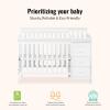 imageDream On Me Jayden 4in1 Mini Convertible Baby Crib and Changer in Seagrass Greenguard Gold Certified NonToxic Finish New Zealand Pinewood 1quot Mattress PadWhite