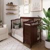 imageDream On Me Jayden 4in1 Mini Convertible Baby Crib and Changer in Seagrass Greenguard Gold Certified NonToxic Finish New Zealand Pinewood 1quot Mattress PadEspresso