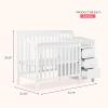 imageDream On Me Jayden 4in1 Mini Convertible Baby Crib and Changer in Seagrass Greenguard Gold Certified NonToxic Finish New Zealand Pinewood 1quot Mattress PadWhite