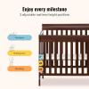 imageDream On Me Jayden 4in1 Mini Convertible Baby Crib and Changer in Seagrass Greenguard Gold Certified NonToxic Finish New Zealand Pinewood 1quot Mattress PadEspresso