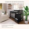 imageDream On Me Jayden 4in1 Mini Convertible Baby Crib and Changer in Seagrass Greenguard Gold Certified NonToxic Finish New Zealand Pinewood 1quot Mattress PadBlack