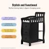 imageDream On Me Jayden 4in1 Mini Convertible Baby Crib and Changer in Seagrass Greenguard Gold Certified NonToxic Finish New Zealand Pinewood 1quot Mattress PadBlack