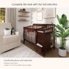 imageDream On Me Jayden 4in1 Mini Convertible Baby Crib and Changer in Seagrass Greenguard Gold Certified NonToxic Finish New Zealand Pinewood 1quot Mattress PadEspresso