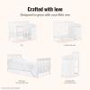 imageDream On Me Jayden 4in1 Mini Convertible Baby Crib and Changer in Seagrass Greenguard Gold Certified NonToxic Finish New Zealand Pinewood 1quot Mattress PadWhite