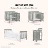 imageDream On Me Jayden 4in1 Mini Convertible Baby Crib and Changer in Seagrass Greenguard Gold Certified NonToxic Finish New Zealand Pinewood 1quot Mattress PadSeagrass