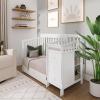 imageDream On Me Jayden 4in1 Mini Convertible Baby Crib and Changer in Seagrass Greenguard Gold Certified NonToxic Finish New Zealand Pinewood 1quot Mattress PadWhite