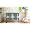 imageDream On Me Quinn FullSize Portable Baby Crib in White GreenGuard Gold ampamp JPMA Patented Quick Fold System Adjustable Mattress Support Smooth Wheels Compact Design Safe Sleep AssuranceOlive