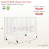 imageDream On Me Quinn FullSize Portable Baby Crib in White GreenGuard Gold ampamp JPMA Patented Quick Fold System Adjustable Mattress Support Smooth Wheels Compact Design Safe Sleep AssuranceWhite