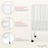 imageDream On Me Quinn FullSize Portable Baby Crib in White GreenGuard Gold ampamp JPMA Patented Quick Fold System Adjustable Mattress Support Smooth Wheels Compact Design Safe Sleep AssuranceWhite
