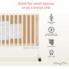 imageDream On Me Quinn FullSize Portable Baby Crib in White GreenGuard Gold ampamp JPMA Patented Quick Fold System Adjustable Mattress Support Smooth Wheels Compact Design Safe Sleep AssuranceWhite