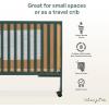 imageDream On Me Quinn FullSize Portable Baby Crib in White GreenGuard Gold ampamp JPMA Patented Quick Fold System Adjustable Mattress Support Smooth Wheels Compact Design Safe Sleep AssuranceOlive