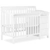 imageDream On Me Jayden 4in1 Mini Convertible Baby Crib and Changer in Seagrass Greenguard Gold Certified NonToxic Finish New Zealand Pinewood 1quot Mattress PadWhite