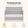 imageDream On Me Dillian 5in1 Convertible Crib Chocolate Chip JPMA ampamp Greenguard Gold Certified Converts from Baby Crib to A Toddler Bed ampamp FullSize BedPebble Grey