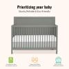 imageDream On Me Dillian 5in1 Convertible Crib Chocolate Chip JPMA ampamp Greenguard Gold Certified Converts from Baby Crib to A Toddler Bed ampamp FullSize BedSeagrass