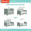 imageDream On Me Fisher Price Iris 5in1 Convertible Crib in Meadow Green Greenguard Gold ampamp JPMA Certified Converts from Baby Crib to Day Bed FullSize Bed and Toddler BedMeadow Green
