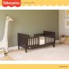 imageDream On Me Fisher Price Iris 5in1 Convertible Crib in Meadow Green Greenguard Gold ampamp JPMA Certified Converts from Baby Crib to Day Bed FullSize Bed and Toddler BedChocolate Chip
