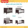 imageDream On Me Fisher Price Iris 5in1 Convertible Crib in Meadow Green Greenguard Gold ampamp JPMA Certified Converts from Baby Crib to Day Bed FullSize Bed and Toddler BedChocolate Chip