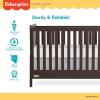 imageDream On Me Fisher Price Iris 5in1 Convertible Crib in Meadow Green Greenguard Gold ampamp JPMA Certified Converts from Baby Crib to Day Bed FullSize Bed and Toddler BedChocolate Chip