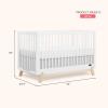 imageDream On Me Hygge 5in1 Convertible FullSize Baby Crib in Sea Grass ampamp Vintage Oak GreenGuard Gold ampamp JPMA Converts to Toddler Day ampamp FullSize Bed Adjustable Mattress Heights Modern NurseryVintage White Oak