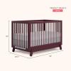 imageDream On Me Hygge 5in1 Convertible FullSize Baby Crib in Sea Grass ampamp Vintage Oak GreenGuard Gold ampamp JPMA Converts to Toddler Day ampamp FullSize Bed Adjustable Mattress Heights Modern NurseryAuburn