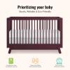 imageDream On Me Hygge 5in1 Convertible FullSize Baby Crib in Sea Grass ampamp Vintage Oak GreenGuard Gold ampamp JPMA Converts to Toddler Day ampamp FullSize Bed Adjustable Mattress Heights Modern NurseryAuburn