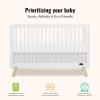 imageDream On Me Hygge 5in1 Convertible FullSize Baby Crib in Sea Grass ampamp Vintage Oak GreenGuard Gold ampamp JPMA Converts to Toddler Day ampamp FullSize Bed Adjustable Mattress Heights Modern NurseryVintage White Oak