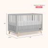 imageDream On Me Hygge 5in1 Convertible FullSize Baby Crib in Sea Grass ampamp Vintage Oak GreenGuard Gold ampamp JPMA Converts to Toddler Day ampamp FullSize Bed Adjustable Mattress Heights Modern NurseryPebble Grey Vintage