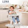 imageDream On Me Luna 4in1 Convertible Baby High Chair in Black Transforms into Booster Toddler Seat ampamp Table Set Adjustable and Removable Tray Portable High ChairCool Gray