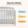 imageDream On Me Odelle 5in1 Convertible FullSize Baby Crib in Almond Butter GreenGuard Gold ampamp JPMA Converts to Toddler Day ampamp FullSize Bed Sustainable Pinewood 3 Mattress HeightsPebble Grey