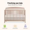 imageDream On Me Odelle 5in1 Convertible FullSize Baby Crib in Almond Butter GreenGuard Gold ampamp JPMA Converts to Toddler Day ampamp FullSize Bed Sustainable Pinewood 3 Mattress HeightsAlmond Butter