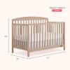 imageDream On Me Odelle 5in1 Convertible FullSize Baby Crib in Almond Butter GreenGuard Gold ampamp JPMA Converts to Toddler Day ampamp FullSize Bed Sustainable Pinewood 3 Mattress HeightsAlmond Butter