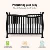imageDream On Me Violet 7In1 Convertible Life Style Crib In White Greenguard Gold Certified 4 Mattress Height Settings Made Of Sustainable New Zealand PinewoodBlack