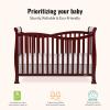 imageDream On Me Violet 7In1 Convertible Life Style Crib In White Greenguard Gold Certified 4 Mattress Height Settings Made Of Sustainable New Zealand PinewoodCherry