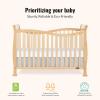 imageDream On Me Violet 7In1 Convertible Life Style Crib In White Greenguard Gold Certified 4 Mattress Height Settings Made Of Sustainable New Zealand PinewoodNatural