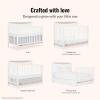 imageDream On me Emerson 5in1 Convertible FullSize Baby Crib in White ampamp Vintage Oak GreenGuard Gold ampamp JPMA Converts to Toddler Day ampamp FullSize Bed NonToxic Paint Safe Sleep Environment