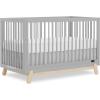 imageDream On Me Hygge 5in1 Convertible FullSize Baby Crib in Sea Grass ampamp Vintage Oak GreenGuard Gold ampamp JPMA Converts to Toddler Day ampamp FullSize Bed Adjustable Mattress Heights Modern NurseryPebble Grey Vintage