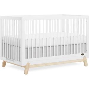imageDream On Me Hygge 5in1 Convertible FullSize Baby Crib in Sea Grass ampamp Vintage Oak GreenGuard Gold ampamp JPMA Converts to Toddler Day ampamp FullSize Bed Adjustable Mattress Heights Modern NurseryVintage White Oak