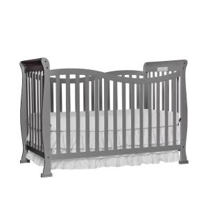 imageDream On Me Violet 7In1 Convertible Life Style Crib In White Greenguard Gold Certified 4 Mattress Height Settings Made Of Sustainable New Zealand PinewoodStorm Grey