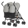 image:imageDream On Me Twin Venture Umbrella Stroller in Red Multi Backrest Positions Adjustable amp Removable Canopy Double Stroller 360Swivel Wheels with LocksLight Gray